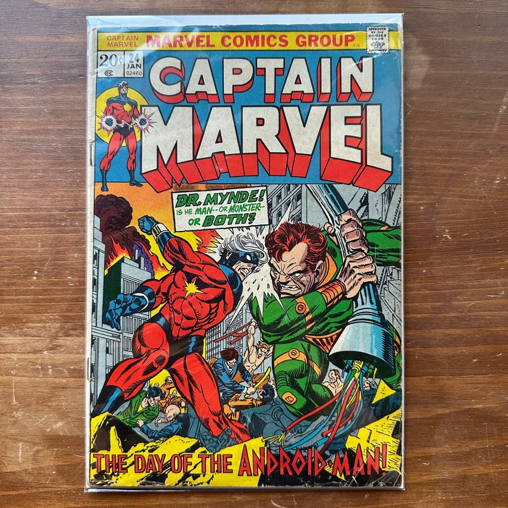 Marvel Comics Captain Marvel #24 Jan 1973 The Day of the Android Man VG Raw